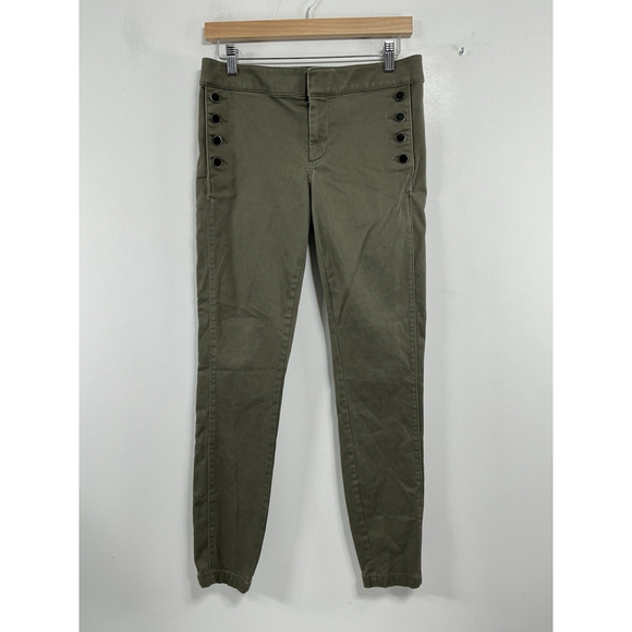 Loft Pants - Womans Excellent Loft Marisa Pants Size 2 Army Green Skinny Ankle 0251/D-5